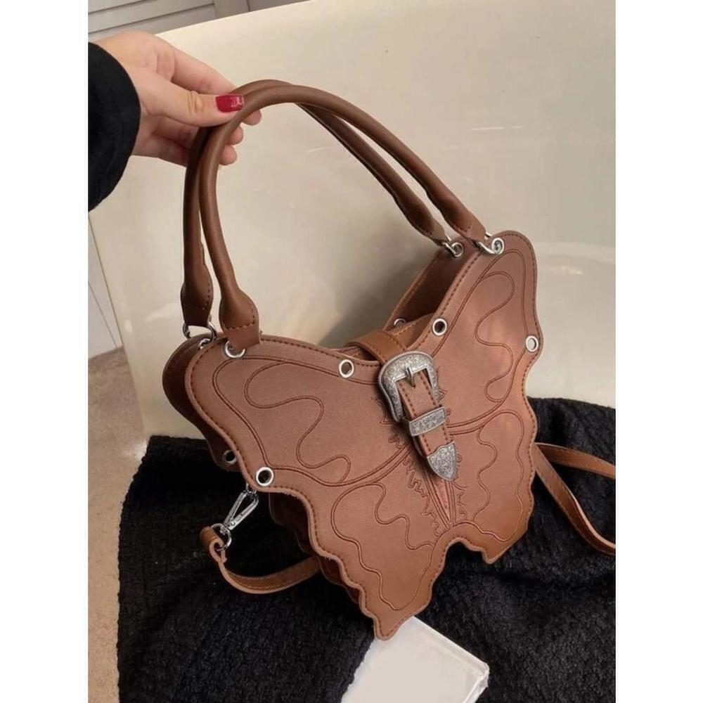 Butterfly Shaped Handbag In Brown - Picture 2 of 10